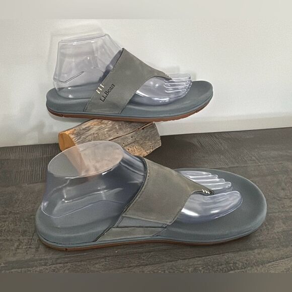 L.L.Bean Go Anywhere Flip-Flop Sandal, Gray, Women’s Size 8 - Picture 4 of 11